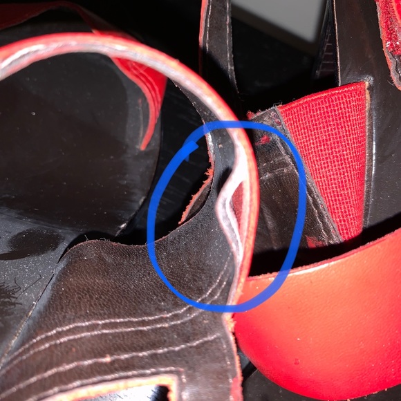 DKNY red sandal size 9 - Picture 8 of 9